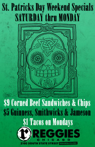 St. Pat’s Day Weekend Specials