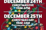 Open XMAS Day @11am